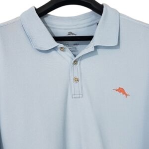 Tommy Bahama Men's Light Blue Emfielder Polo Shirt Size XXL